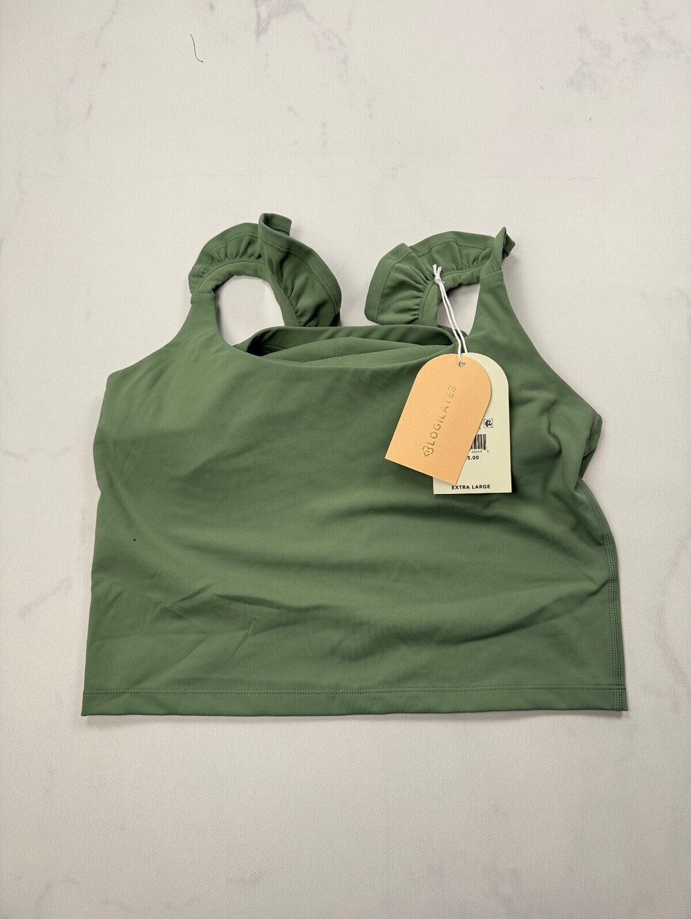 Blogilates Crop Top Tank Top Green Modern Fitted - Womens XL